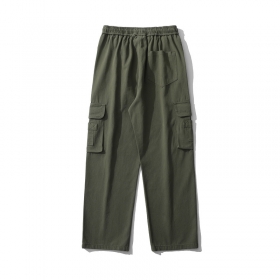 Прямые брюки-карго TXC Pants хаки-зеленого цвета с карманами