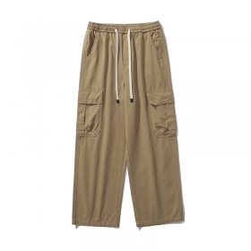 Бежевые брюки модели карго от бренда TXC Pants из хлопка