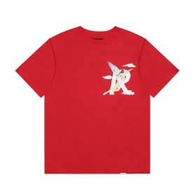 Выполненная в красном цвете REPRESENT футболка с принтом "Ангел"
