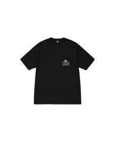 Оригинальная черная футболка от бренда Stussy с коротким рукавом