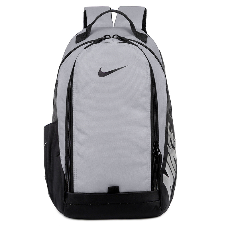 Серый водоотталкивающий рюкзак Nike с лого на боковом кармане