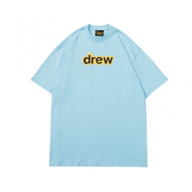 Универсальная голубая футболка DREW HOUSE с принтом