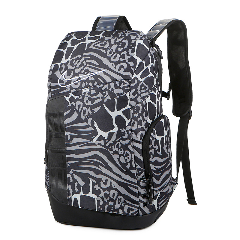 Чёрный рюкзак Nike с серым орнаментом для повседневного ношения