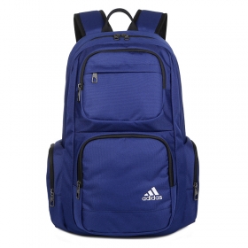 Синий с фирменным логотипом Adidas рюкзак на двойной молнии