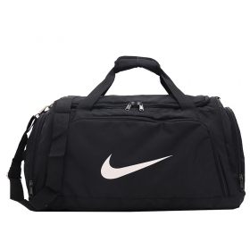 Nike спортивная сумка чёрная с логотипом сбоку и спереди