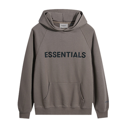 Коричневое худи бренда ESSENTIALS FOG с надписью на груди