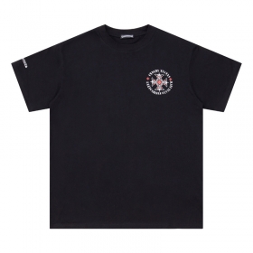 Чёрная Chrome Hearts футболка с крестом спереди и сзади