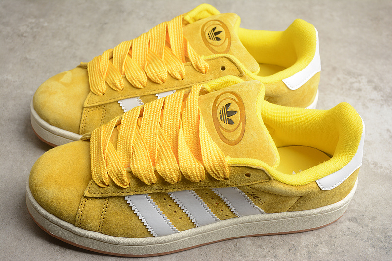 Яркие кроссовки Adidas Campus Bold 00S замшевые желтые