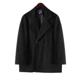 Classic пальто-пиджак черного цвета с большими накладными карманами