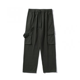Трендовые тёмно-серые брюки-карго TXC Pants с накладными карманами