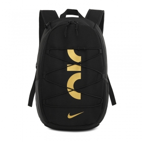 Спортивные чёрный с золотым лого Nike рюкзак с регулирующими лямками