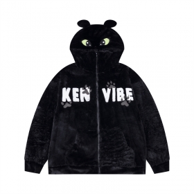 Уютная куртка-шерпа Ken Vibe черного цвета с логотипом