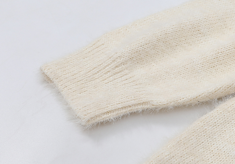 Комфортный молочный Fashion свитер с эластичными манжетами
