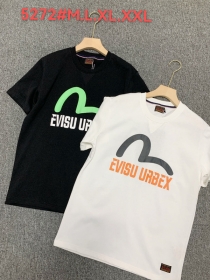 Чёрная футболка Evisu Urbex с зелёным фирменным логотипом на груди