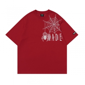 Красная с принтом паутины VEGORRS стильная футболка