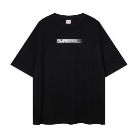 Оверсайз чёрная с логотипом на груди Supreme футболка на каждый день
