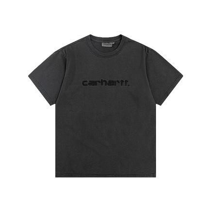 Тёмно-серая футболка Carhartt с логотипом на груди