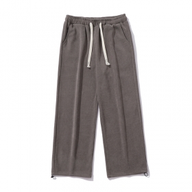 Штаны базовые TXC Pants серого цвета с широкие на веревке