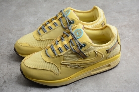 Монохромные жёлтые кроссовки Nike Air Max 1 Travis Scott Cactus Jack