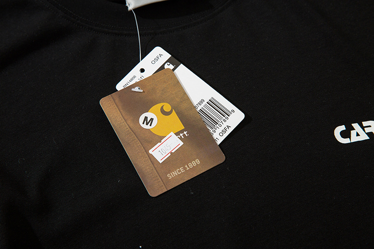 Черная футболка Carhartt с брендовым рисунком "горы" и фирменным лого