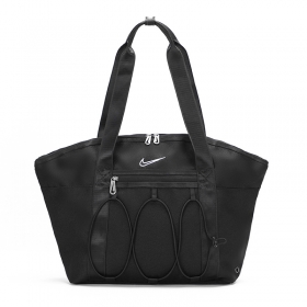 Nike чёрная сумка через плечо выполнена из износостойкого полиэстера