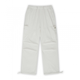 Штаны BE THRIVED белые с поясом на резинке и накладными карманами
