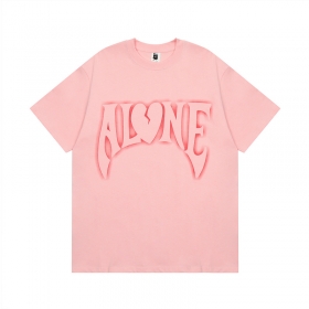 С принтом "Alone" розовая Knock Knock футболка на каждый день