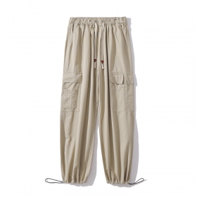 Стильные брюки TXC Pants бежевые с большими карманами по бокам