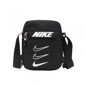 Nike универсальная чёрная сумка на плечо с фирменным логотипом бренда 