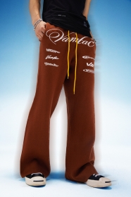 Штаны с надписью VAMTAC в коричневом цвете с карманами