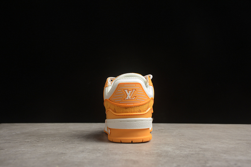 Louis Vuitton оранжево-белые кроссовки для скейтбординга