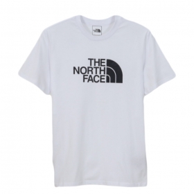 Мужская хлопковая футболка TNF белая с чёрным логотипом 