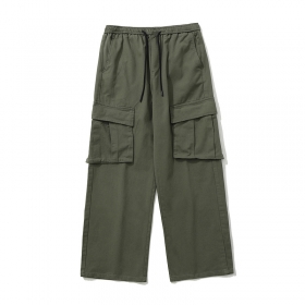 Штаны TXC Pants прямого кроя тёмно-зелёного цвета с карманами