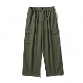 Штаны TXC Pants цвета зелёный хаки на резинке с карманами по бокам