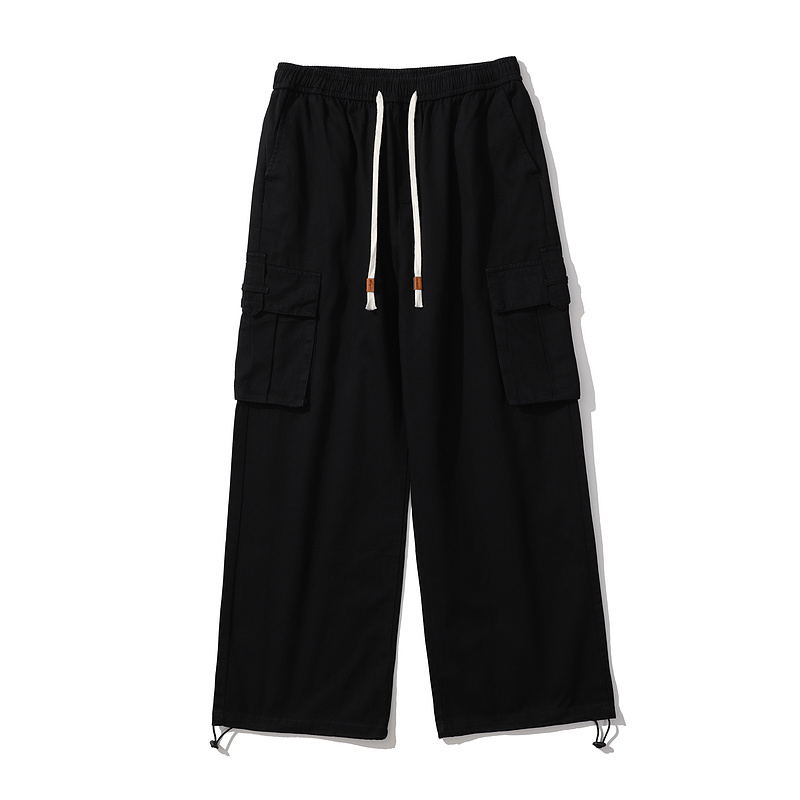 Джоггеры TXC Pants чёрного цвета широкие с регулировкой на верёвке
