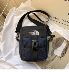 Синяя компактная сумка бренда The North Face с внутренним карманом
