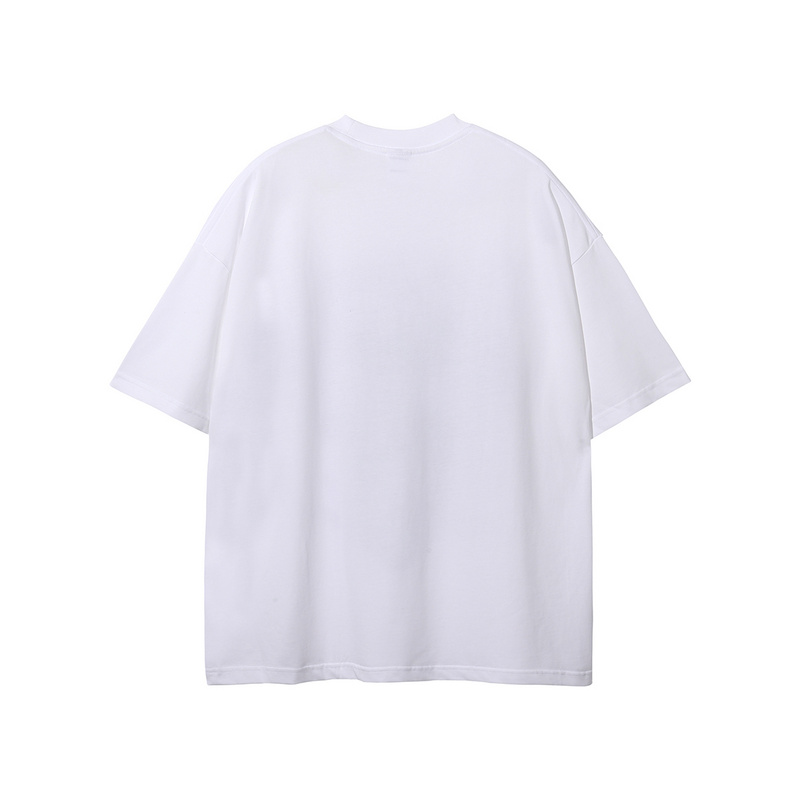 Белая классическая футболка ARTIEMASTER с чёрно-синим принтом в стиле анимэ