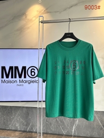 Maison Margiela зеленая футболка с напечатанным принтом на груди