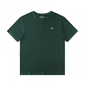 Универсальная футболка Carhartt тёмно-зеленая свободного кроя