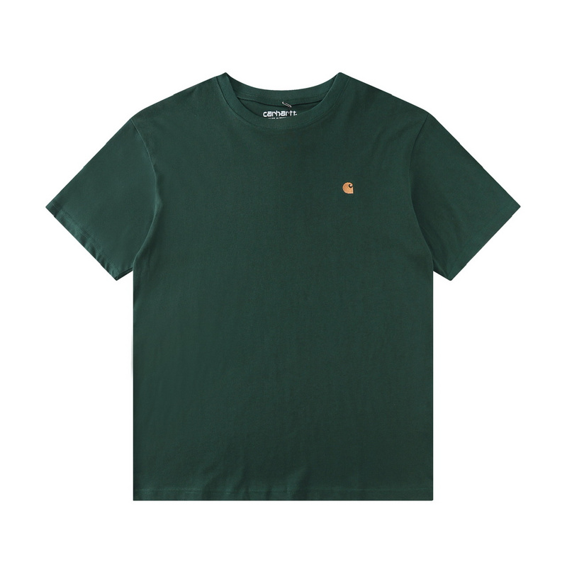 Универсальная футболка Carhartt тёмно-зеленая свободного кроя