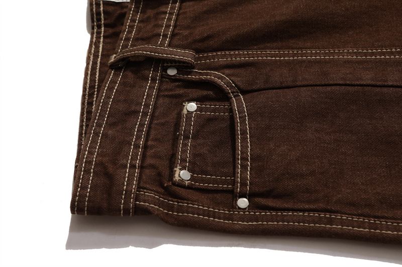 Коричневые джинсы Made Extreme с застёжками снизу