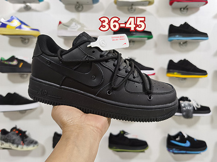 Кроссовки Total Black Air Force кожа