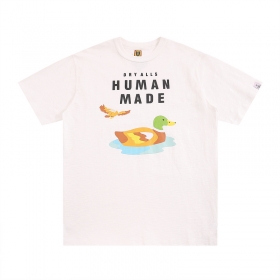 Белая футболка бренда Human made с рисунком "Орел и утка"