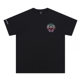Оверсайз футболка Chrome Hearts чёрная с ярким логотипом