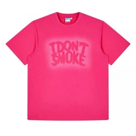 Базовая розовая Donsmoke футболка с фирменной надписью на груди