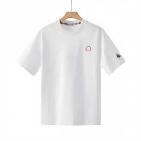 MONCLER футболка белая с патчем и фирменным рисунком