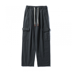 Стильные TXC Pants тёмно-серые широкие брюки с карманами по бокам