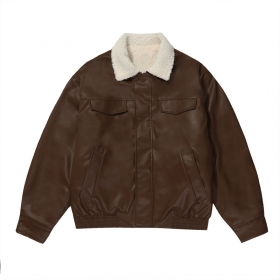 Двухсторонняя от Unusual Original куртка-шерпа коричневая