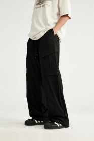 Просторные штаны-шорты черного цвета от бренда INFLATION