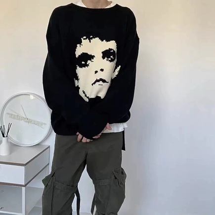 Enfants Riches Deprimes свитер в черном цвете с принтом на груди